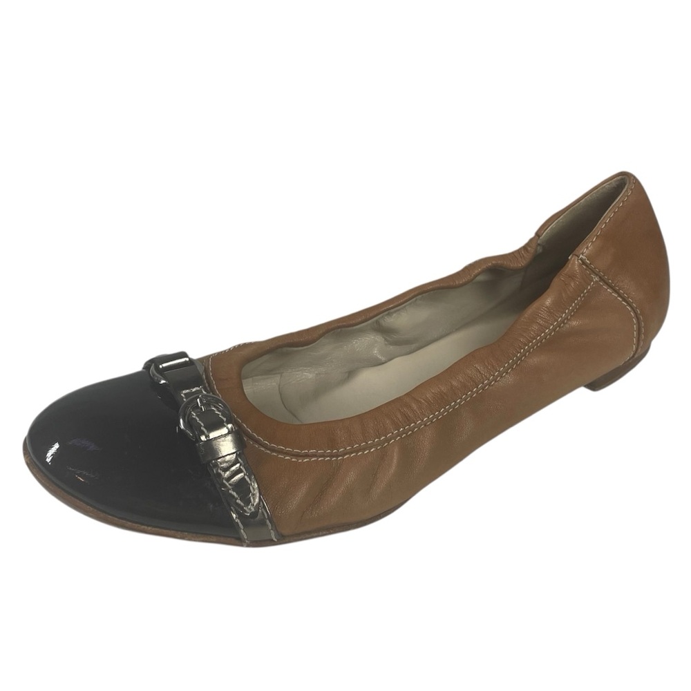 AGL Attilio Giusti Leombruni Monika Cap Toe Ballet Flats 40 US 10 Leather Shoes